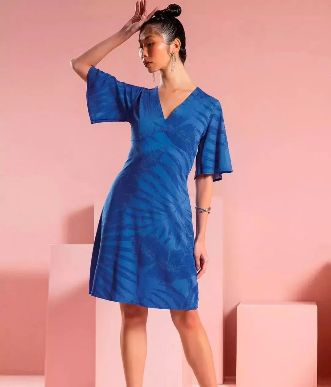 Vestido midi azul